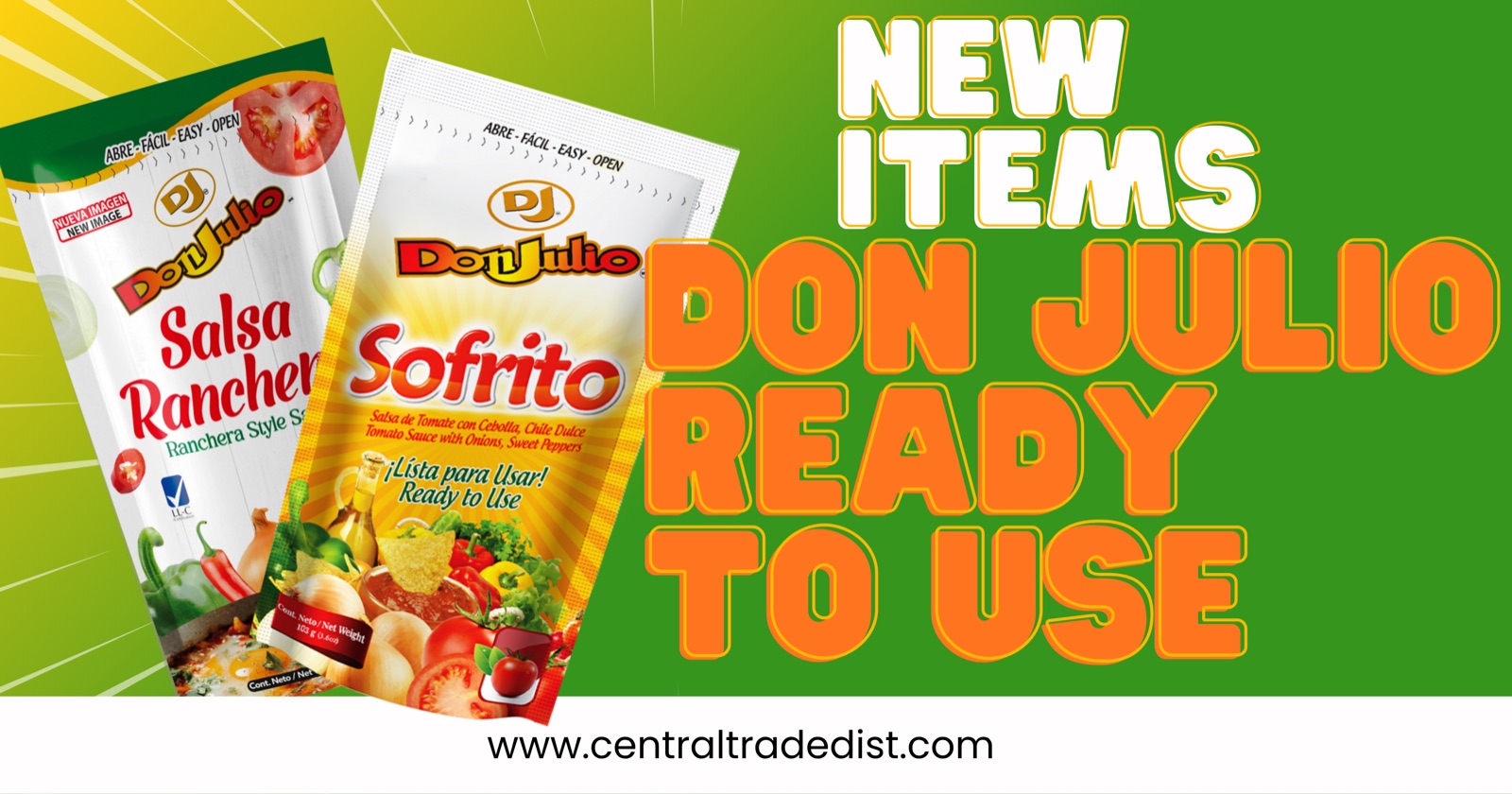 Don Julio Salsa Ranchera y Sofrito — nuevos productos en CTD